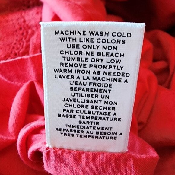 Anthropologie Moulinette Soeurs Dazzling Lights Coral Lace Eyelet Dress Small - Picture 9 of 9